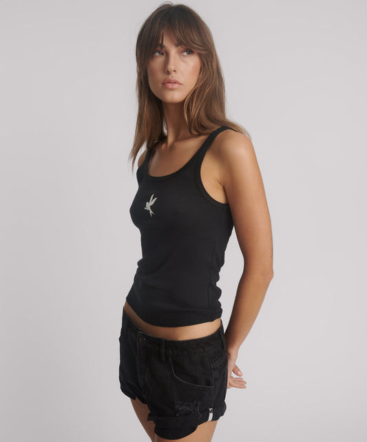 Black One Teaspoon Rib Singlet