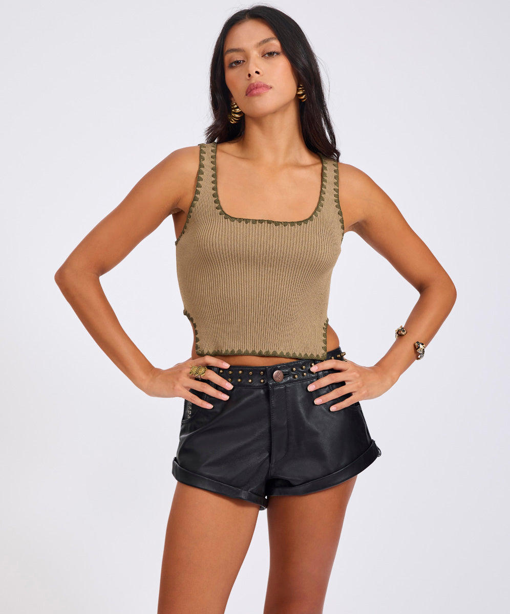 Knitted Scallop Tank