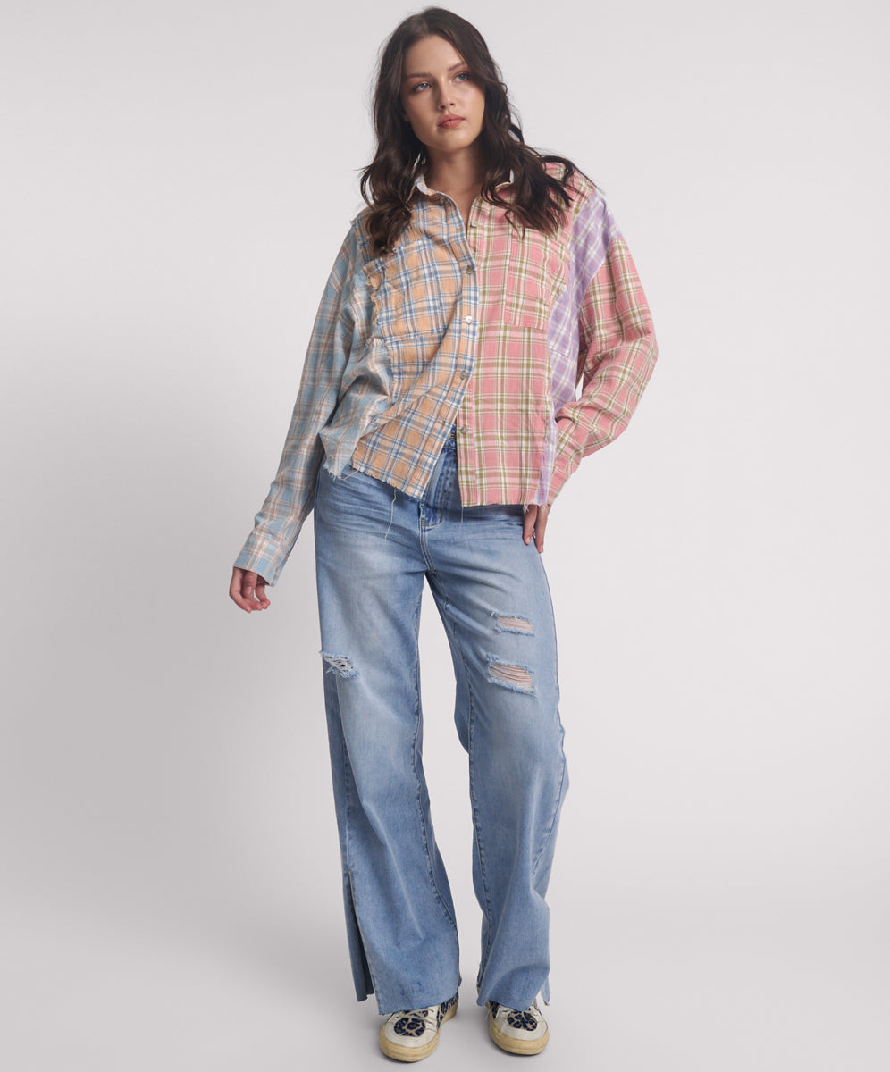 Patchwork Shirt Mulit