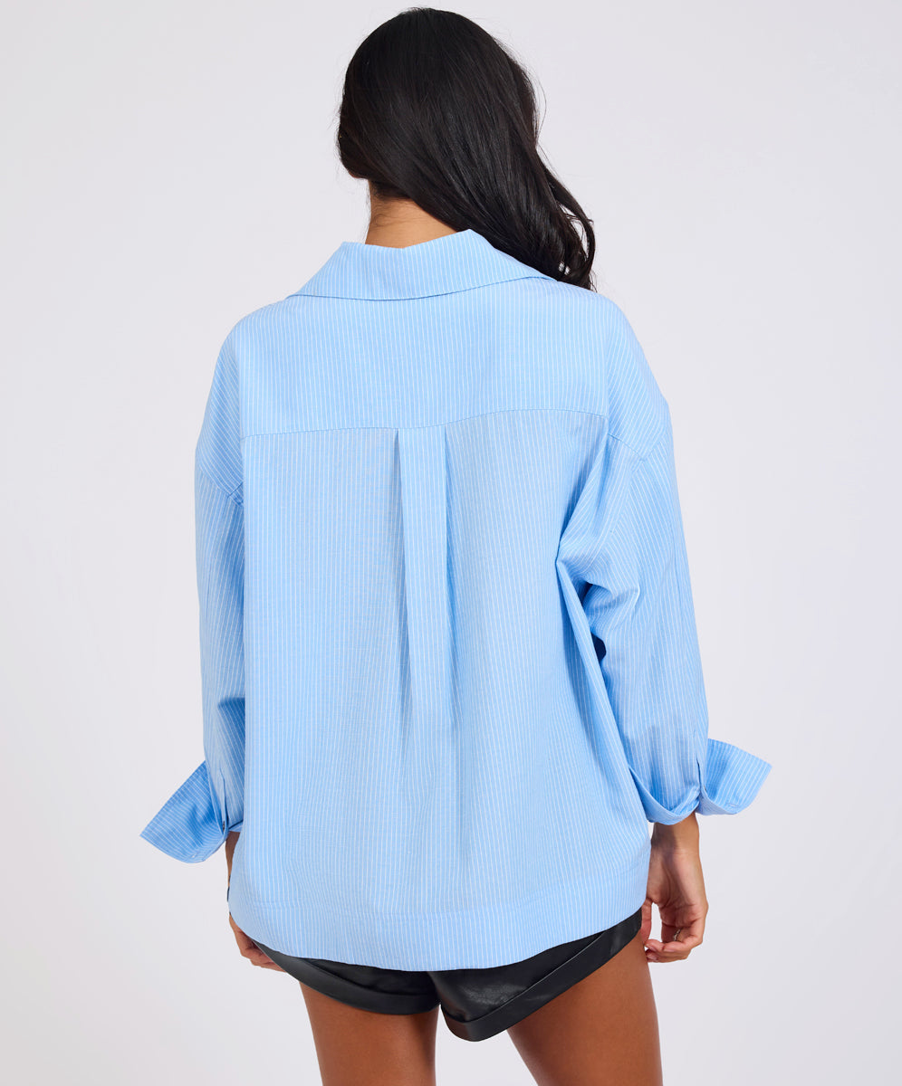 Powerhouse Oversized Longsleeve Pinstripe Shirt