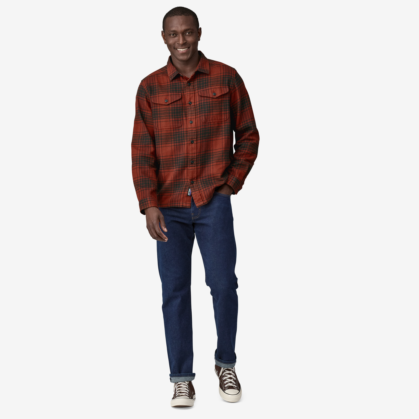Fjord Flannel Shirt Cascade: Burnished Red