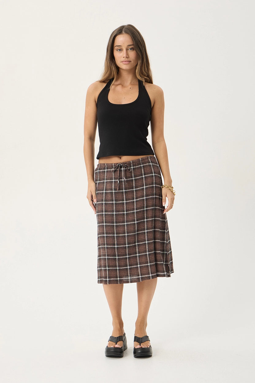 Reverie Hemp Seersucker Midi Skirt