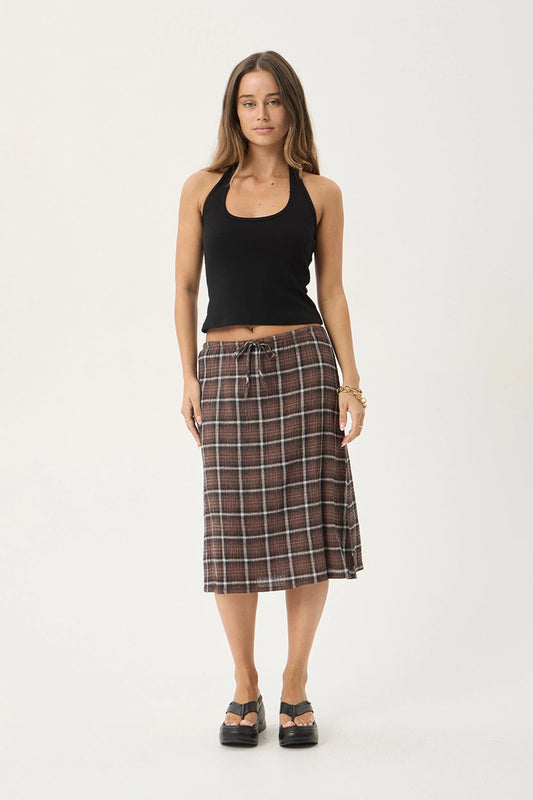 Reverie Hemp Seersucker Midi Skirt