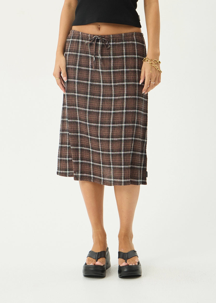 Reverie Hemp Seersucker Midi Skirt