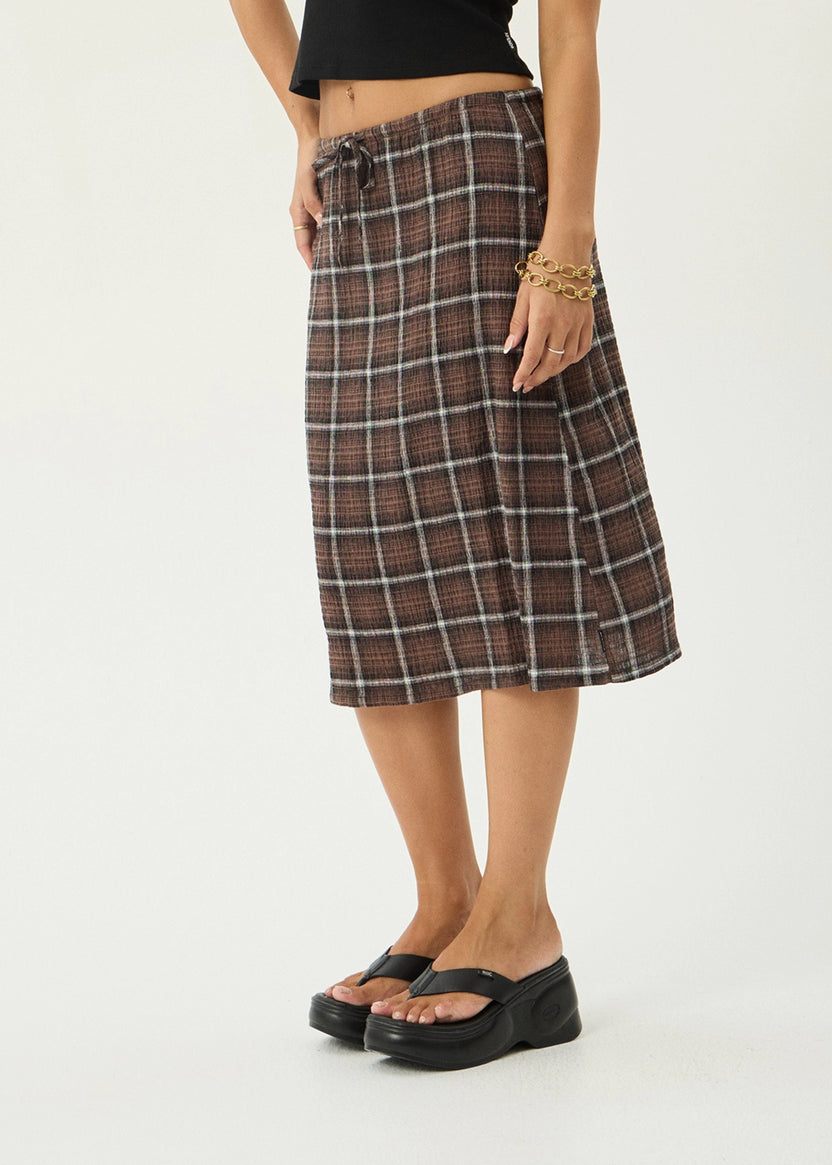 Reverie Hemp Seersucker Midi Skirt