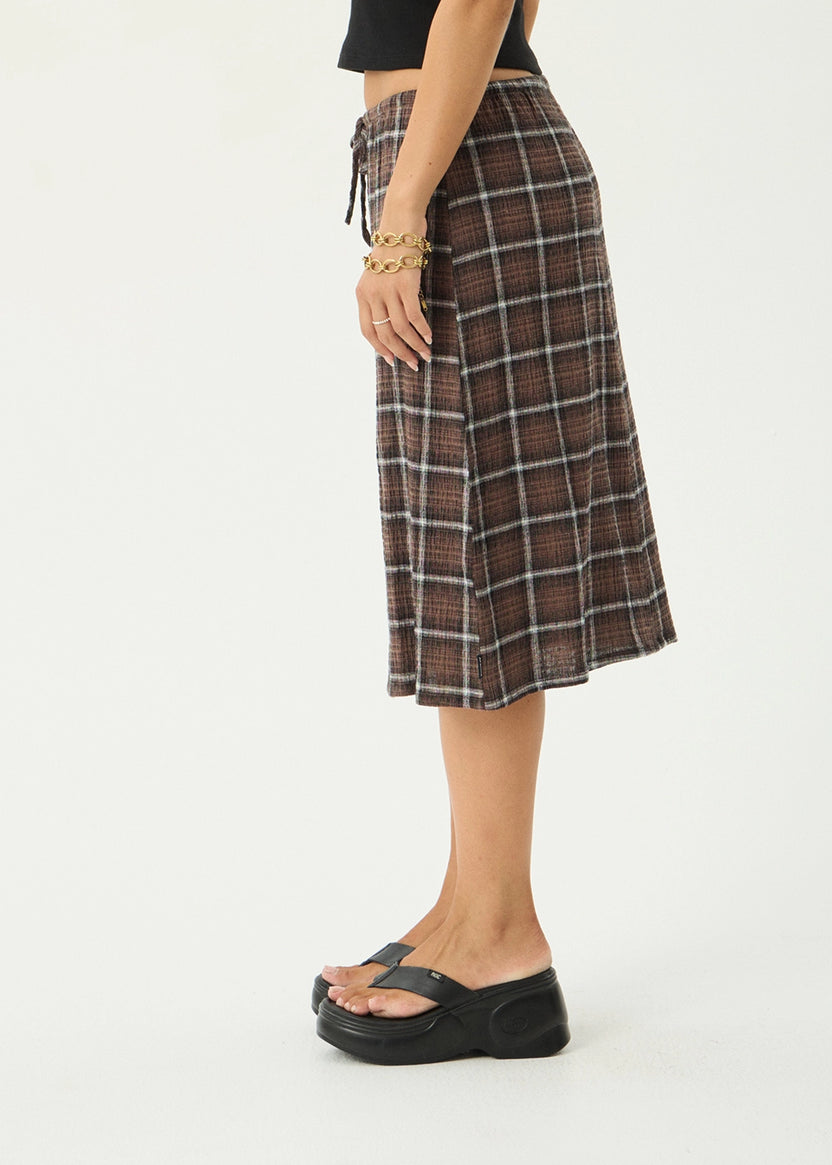 Reverie Hemp Seersucker Midi Skirt