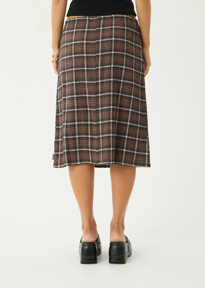 Reverie Hemp Seersucker Midi Skirt