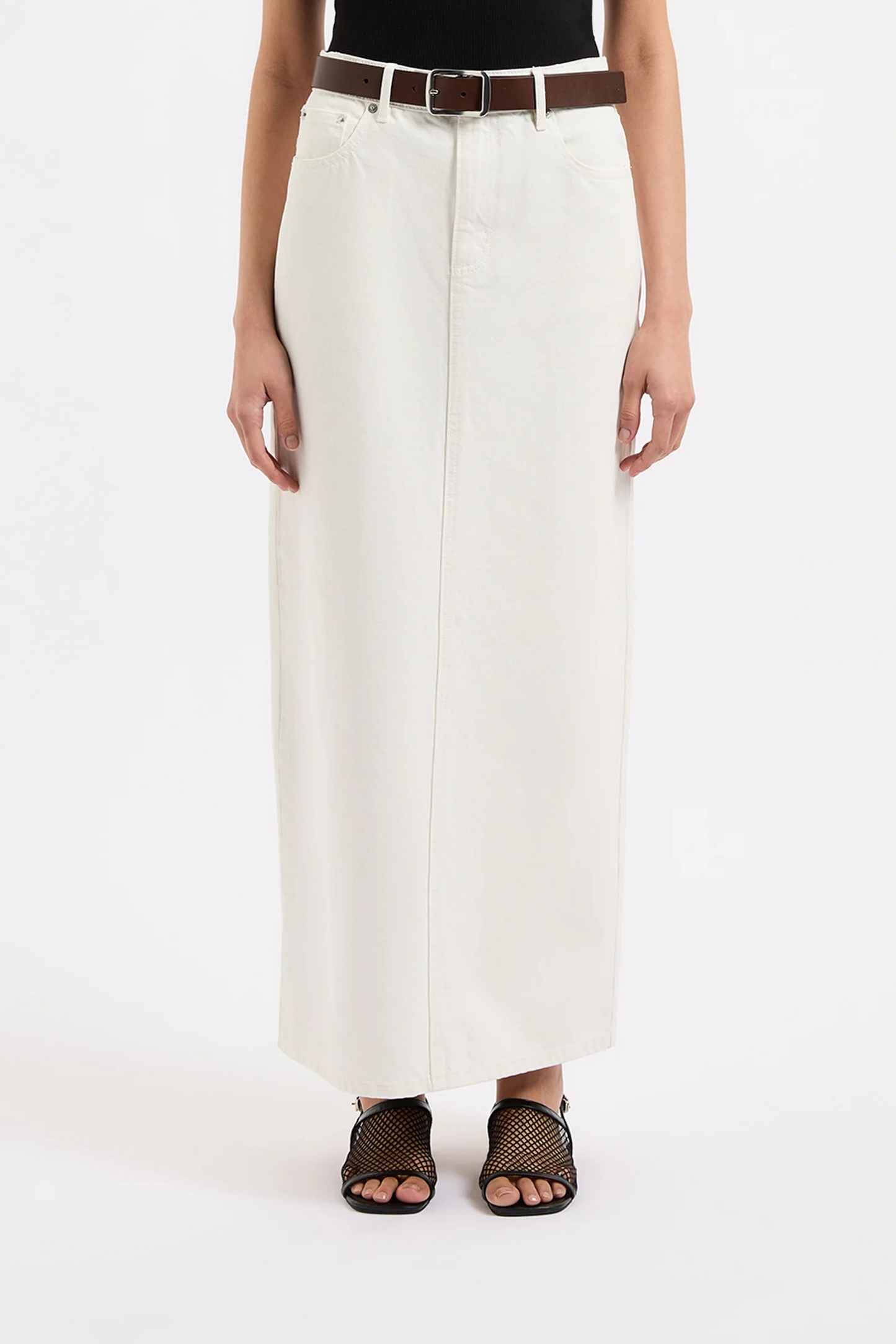 Organic Denim Maxi Skirt