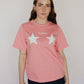 The Girlfriend Tee Pink/White