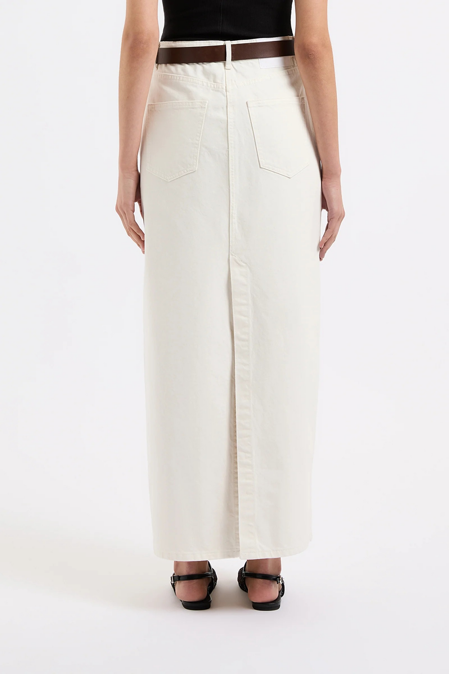 Organic Denim Maxi Skirt