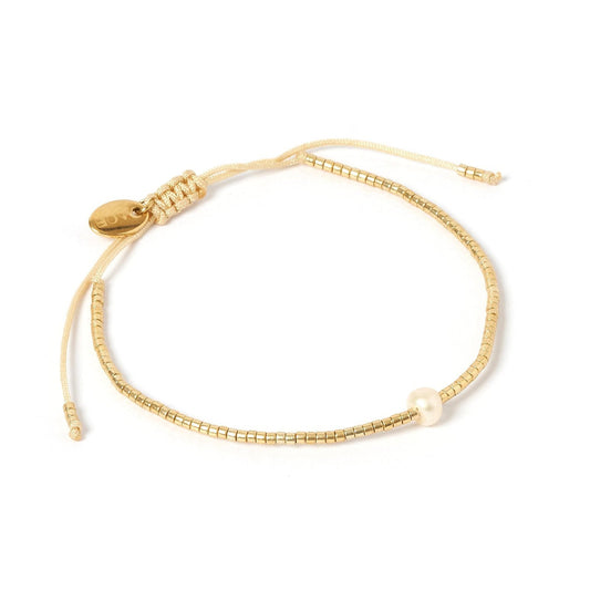 River Gold And Pearl Bracelet