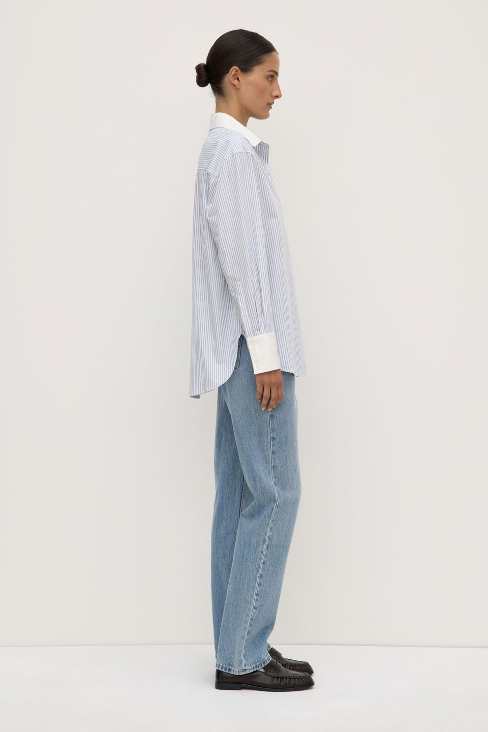 Alec Poplin Stripe Long Sleeve Shirt