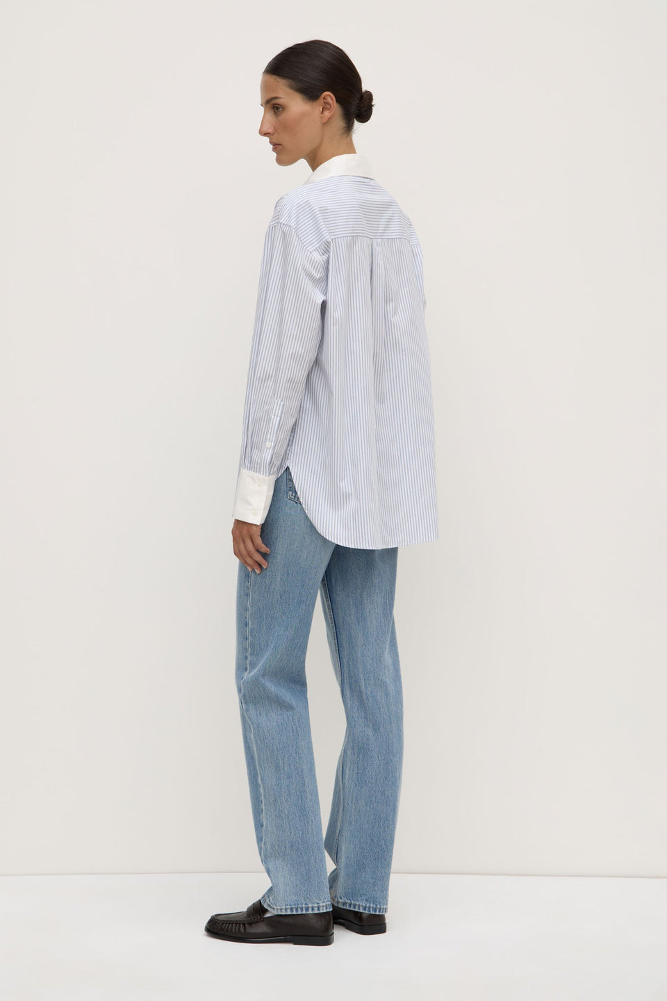 Alec Poplin Stripe Long Sleeve Shirt
