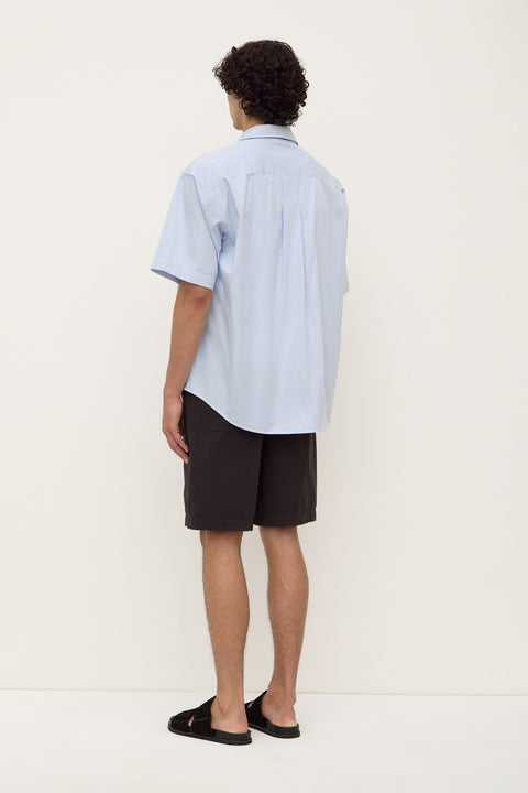 Aron Poplin Stripe Short Sleeve Shirt