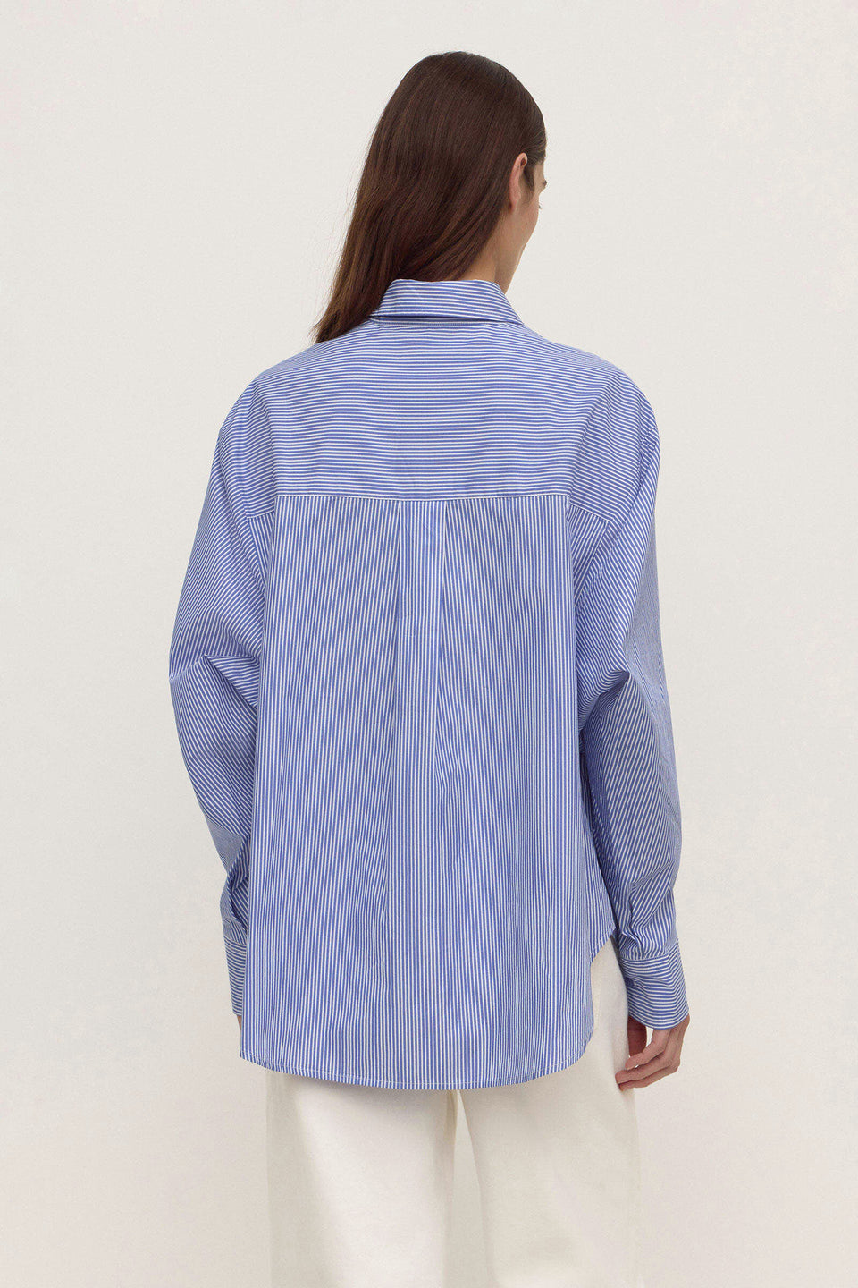Ava Stripe Cotton Poplin Long Sleeve Shirt