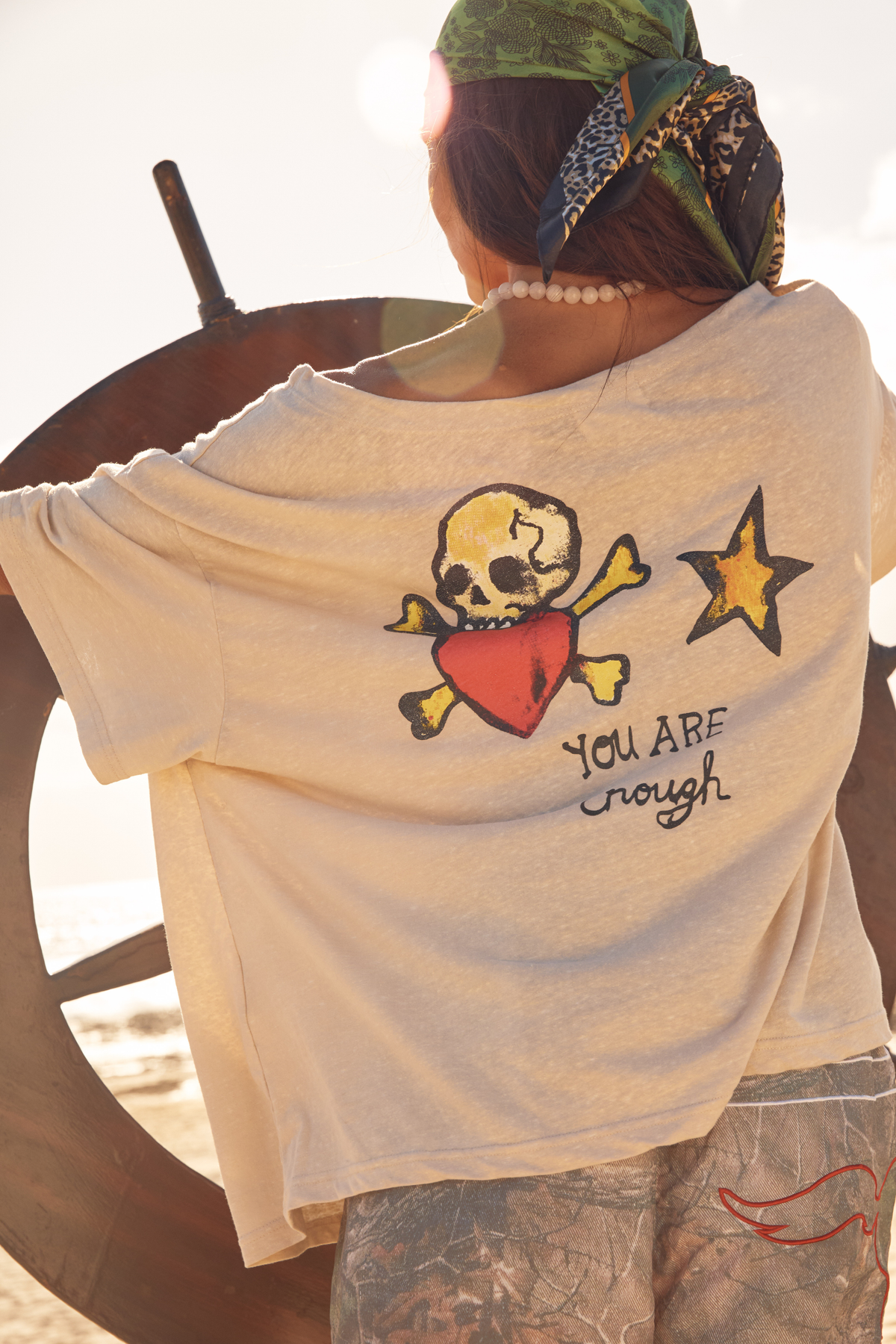 Bad To The Bone Off The Shoulder Tee