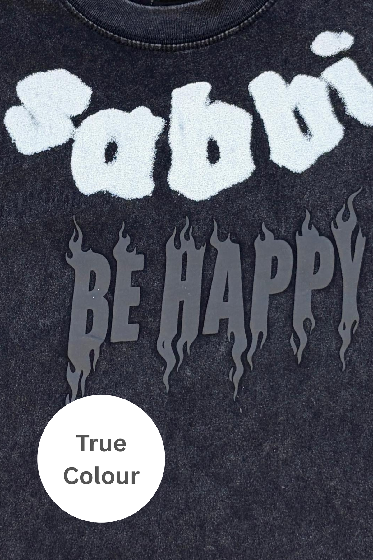 The Be Happy Regular Fit Tee Black
