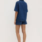 Boxy Denim Short Sleeve Shirt