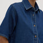 Boxy Denim Short Sleeve Shirt