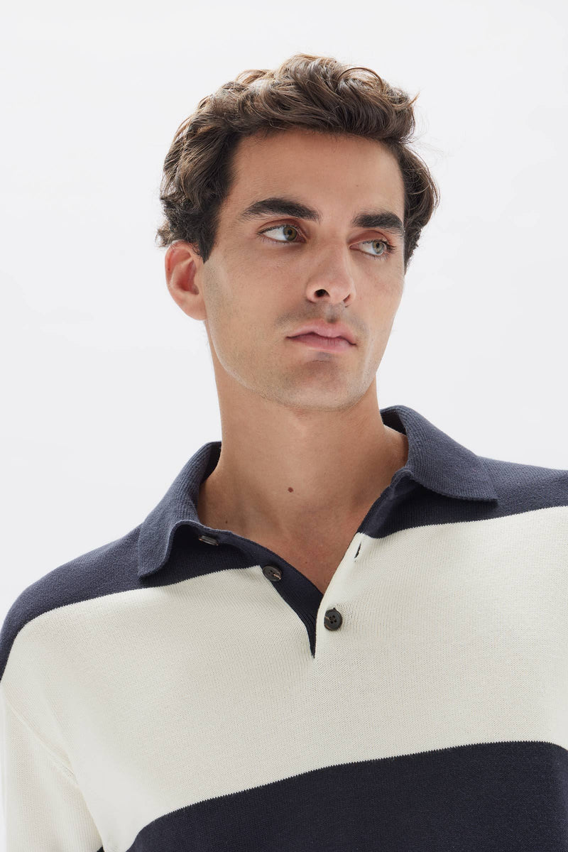 Carter Cotton Long Sleeve Knit Polo