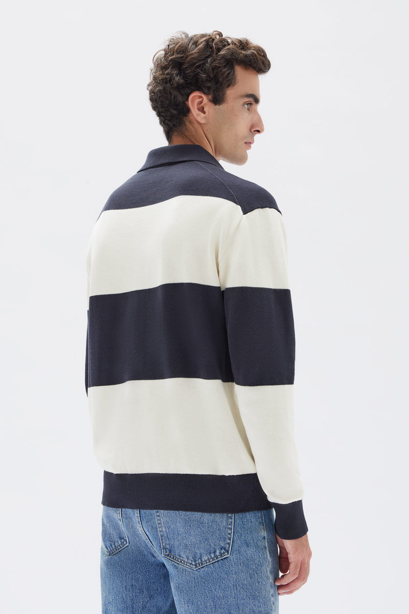 Carter Cotton Long Sleeve Knit Polo