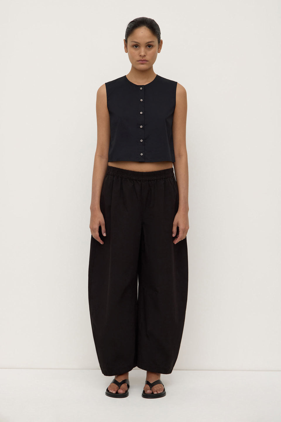 Cherri Button Front Top