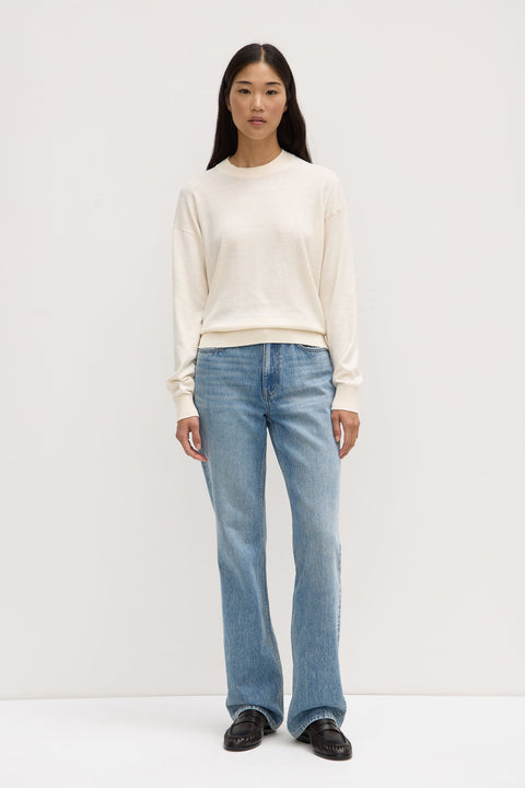 Cotton Cashmere Lounge Sweater Cream