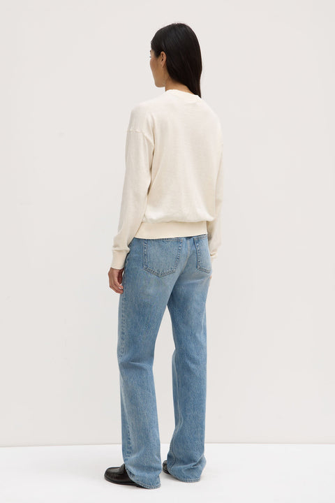 Cotton Cashmere Lounge Sweater Cream