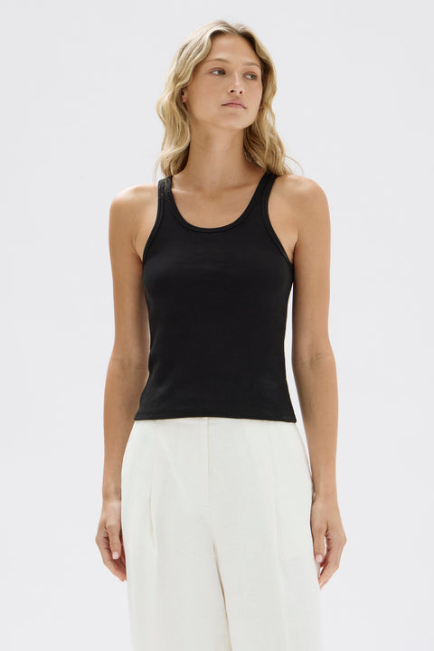 Drew Rib Tank Black