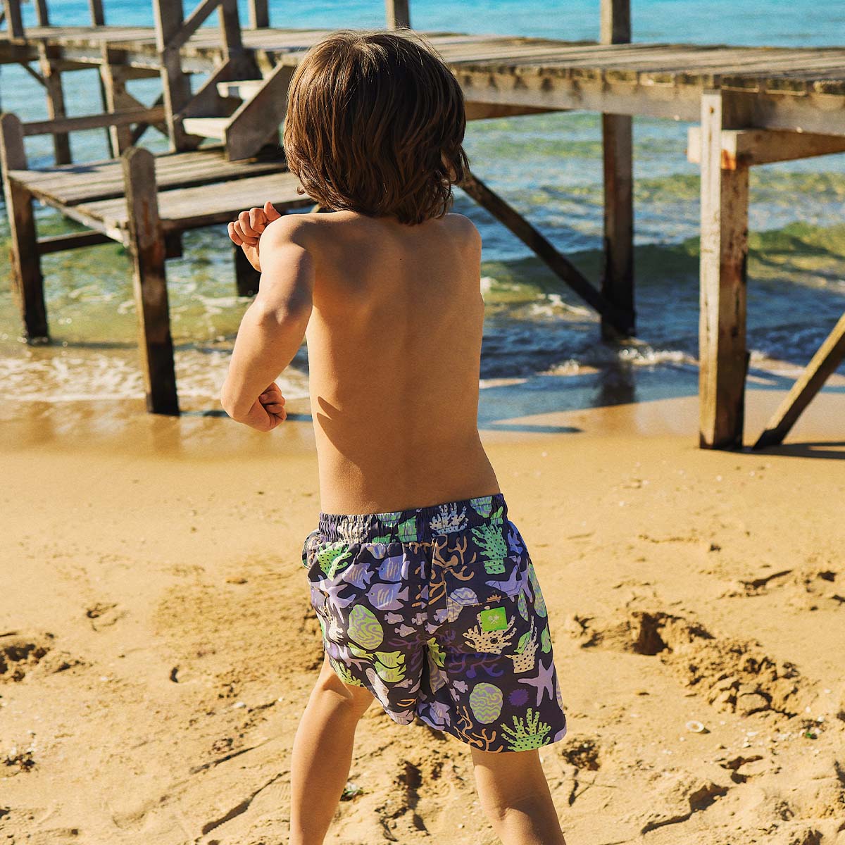 Kids Coral Chaos Swim Shorts