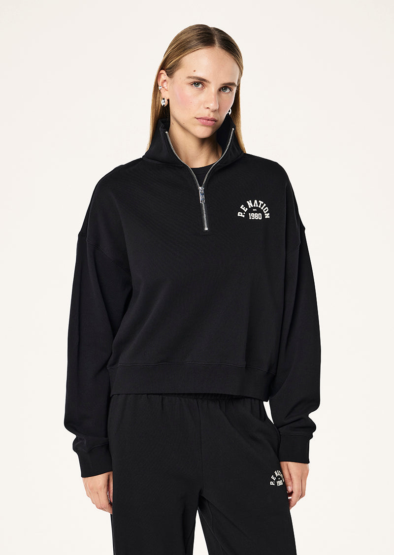 Established Oversized Quarter Zip Sweat