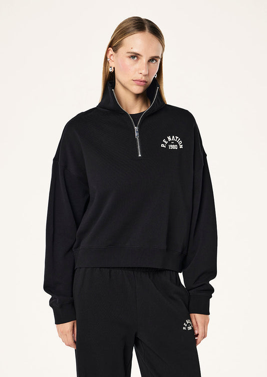 Established Oversized Quarter Zip Sweat