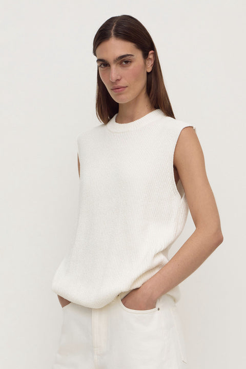 Hannah Cotton Boucle Tank