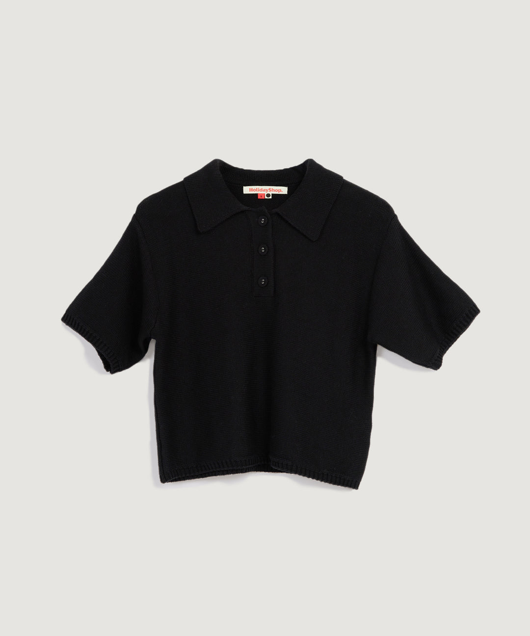 StrIped Polo Knit - Black