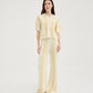 Striped Knit Pants - Yellow/Cream