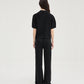 Striped Knit Pants - Black