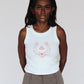 Crop Tank - White/Red