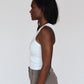 Crop Tank - White/Red