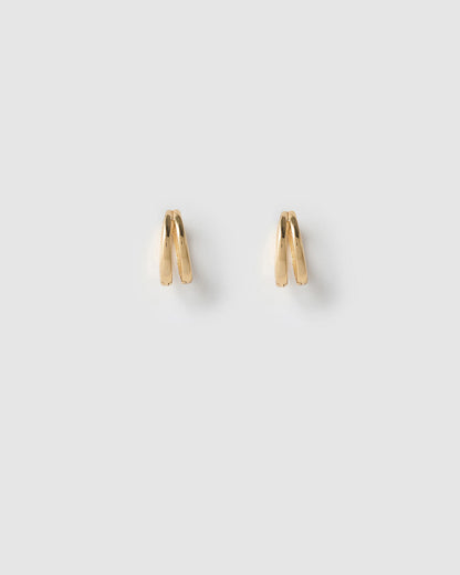 Jean Gold Huggie Earrings