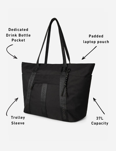 Jasper Large Tote Black