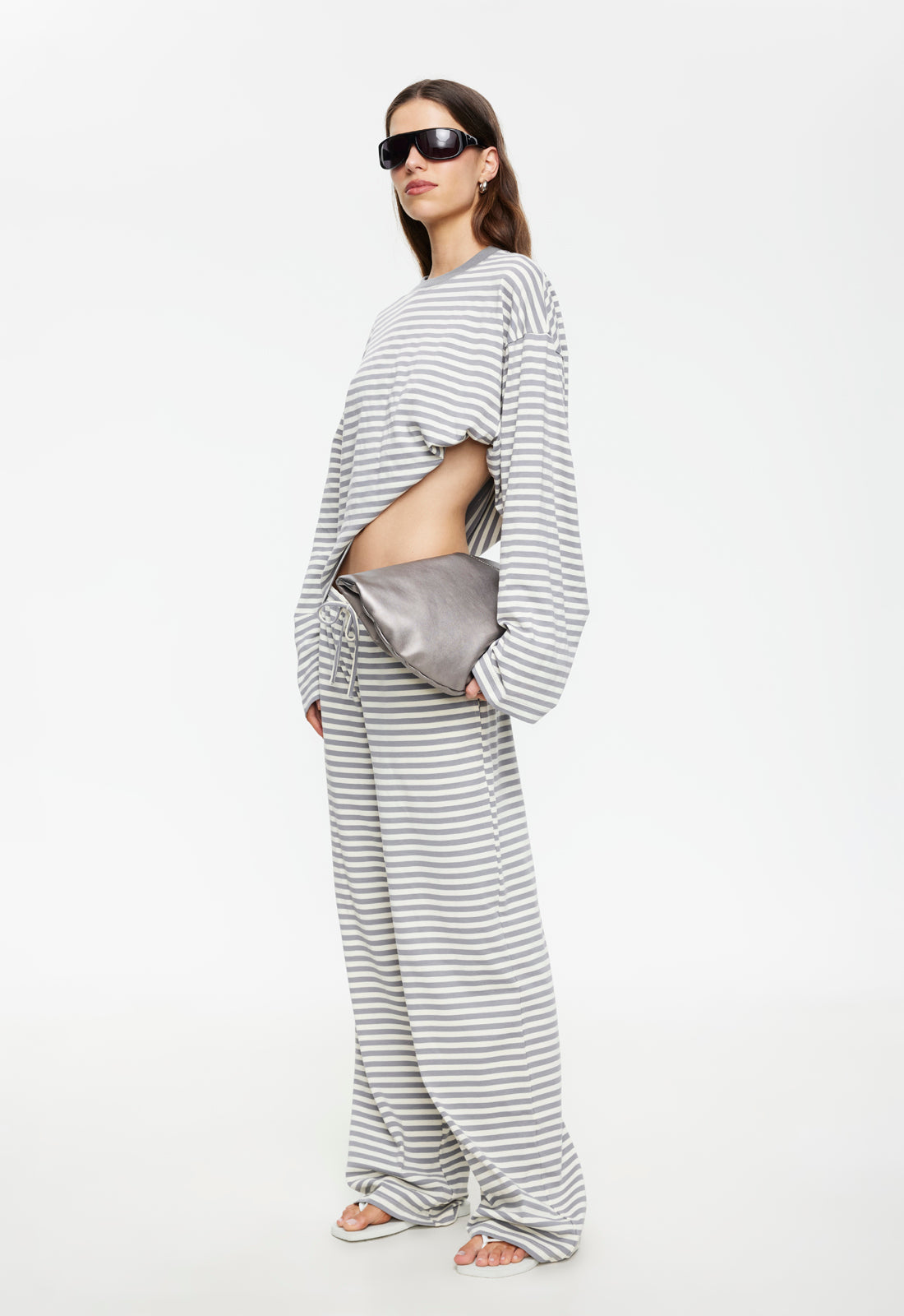 Bloom Pant Ash Stripe M