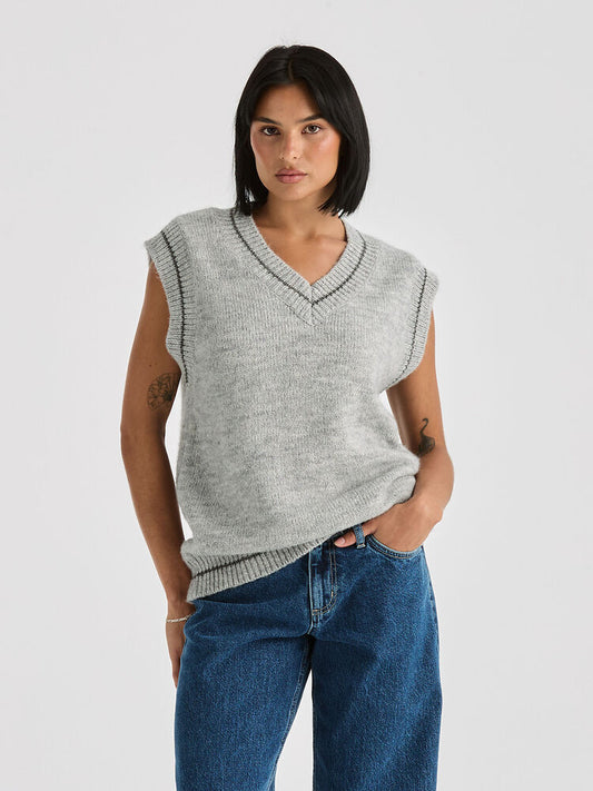 Lara Knit Vest Grey