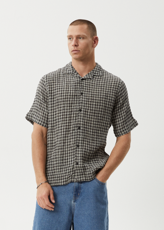 Asta Seersucker Cuban Short Sleeve Shirt