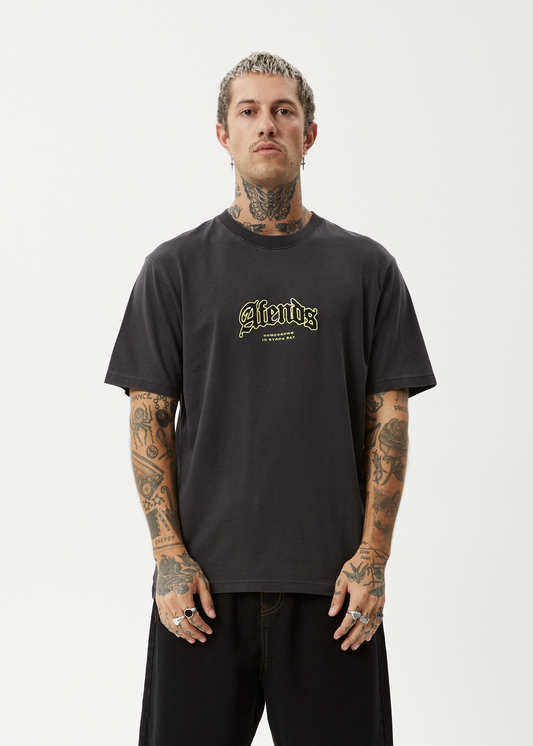 Home Recycled Retro Fit Tee Stone Black