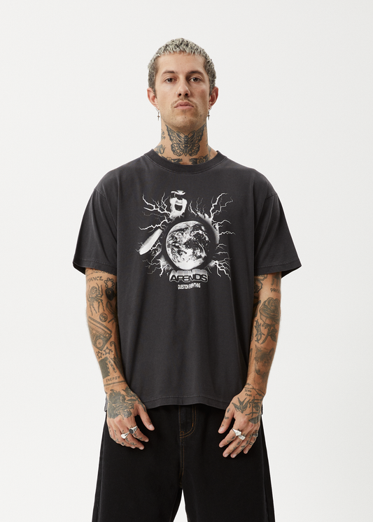 Doom Gen Recycled Boxy Fit Tee Stone Black