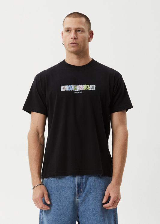 Take A Trip Recycled Boxy Fit Tee Black