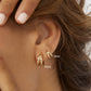 Jean Gold Huggie Earrings