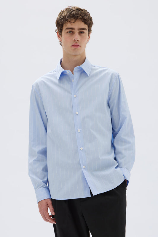 Otis Poplin Stripe Long Sleeve Shirt