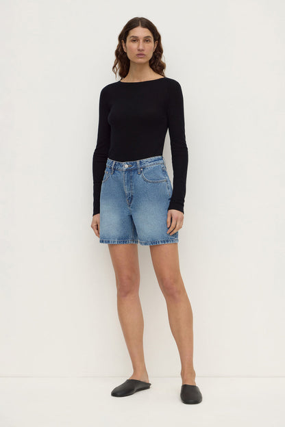 Mid Rise Vintage Denim Short