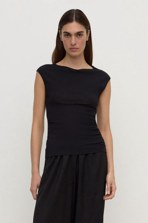 Mika Capped Sleeve Top
